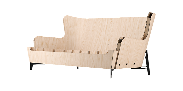 Каркас диван 3‑х местный "BULL"/Konyshev